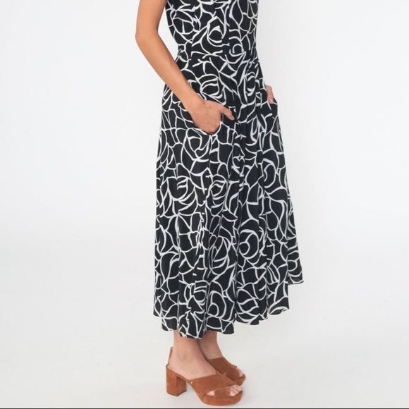 Jody of California Abstract Mock Neck Dress Vintage Boho Hippie 70's 80's Floral - Picture 4 of 11